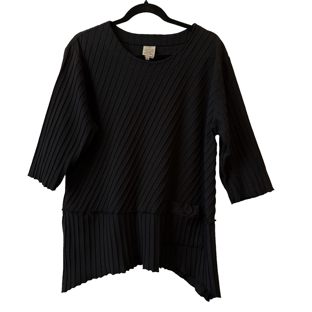 Focus Lifestyle Women S Lagenlook Ribbed Asymmetric Cotton Tunic Whimsigoth Boho